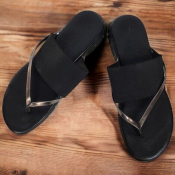 Ron White Rapisardi Danae Thong Sandal Gold Black Size 40 Made in Ita… - Picture 16 of 16